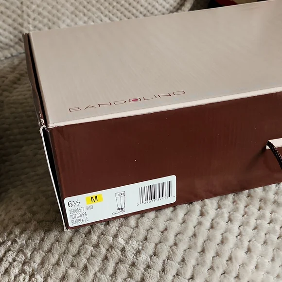 Bandolino Black Leather Knee High Boots - Picture 14 of 15